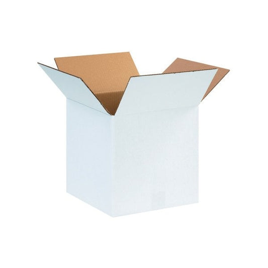 12 x 12 x 12'' White Corrugated Boxes, 25PK