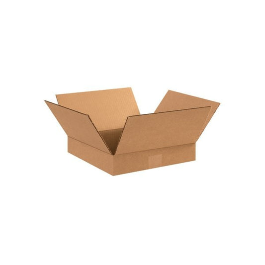 12 x 12 x 2'' Flat Corrugated Boxes, 25PK