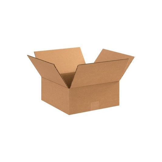 11 x 11 x 4'' Flat Corrugated Boxes, 25PK