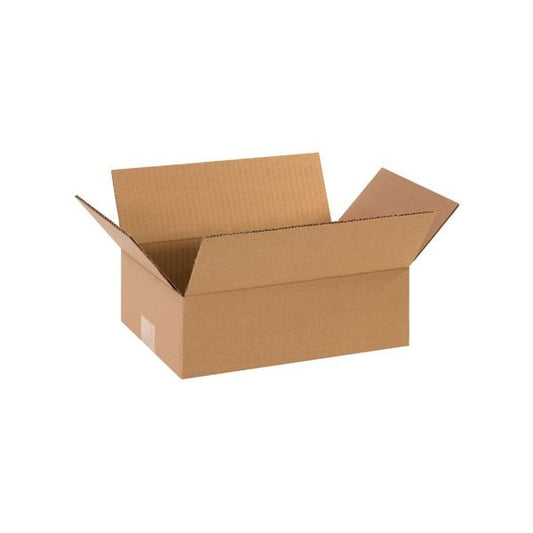 12 x 8 x 4'' Flat Corrugated Boxes, 25PK