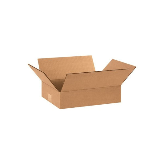12 x 9 x 3'' Flat Corrugated Boxes, 25PK