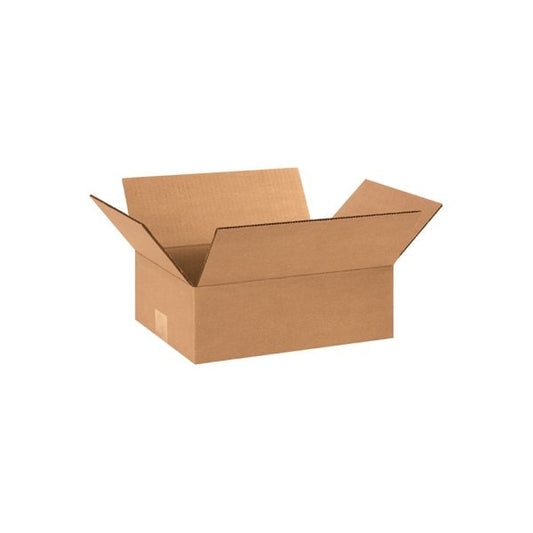 12 x 9 x 4'' Flat Corrugated Boxes, 25PK