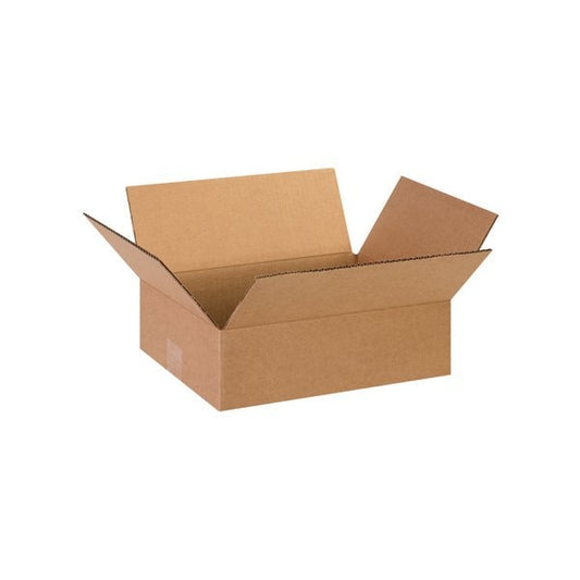 13 x 10 x 4'' Flat Corrugated Boxes, 25PK