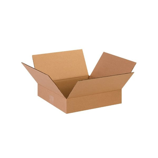 13 x 13 x 3'' Flat Corrugated Boxes, 25PK