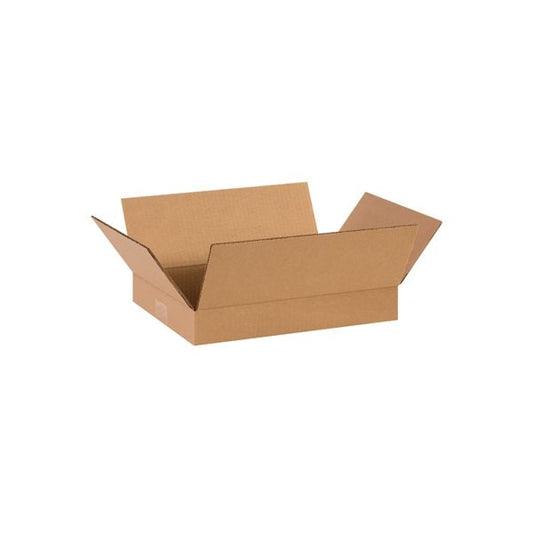 14 x 10 x 2'' Flat Corrugated Boxes, 25PK