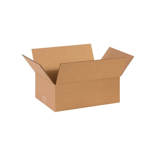 14 x 10 x 5'' Flat Corrugated Boxes, 25PK