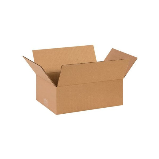 14 x 10 x 5'' Flat Corrugated Boxes, 25PK