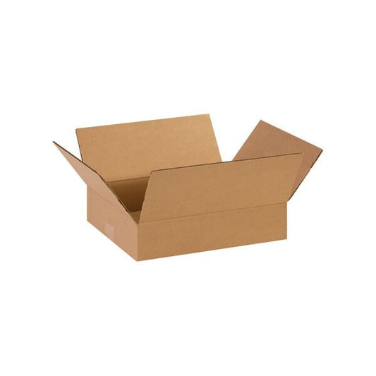 14 x 11 x 3'' Flat Corrugated Boxes, 25PK