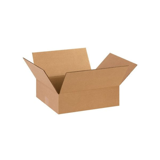 14 x 12 x 4'' Flat Corrugated Boxes, 25PK