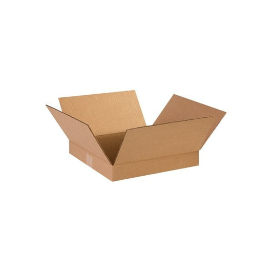 14 x 14 x 2'' Flat Corrugated Boxes, 25PK