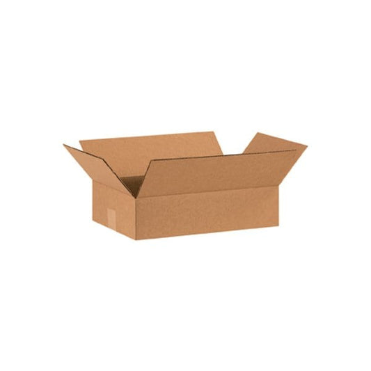 15 x 10 x 4'' Flat Corrugated Boxes, 25PK