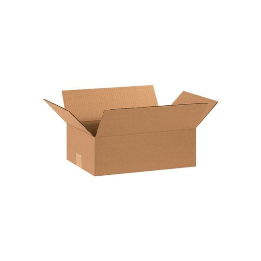 15 x 10 x 5'' Flat Corrugated Boxes, 25PK