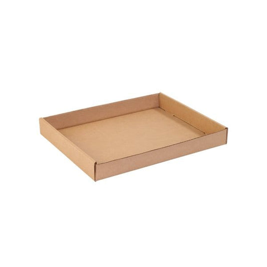 15 x 12 x 1-3/4'' Kraft Corrugated Trays, 50PK