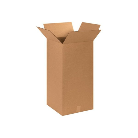 Tall Cardboard Corrugated Boxes, 14"L x 14"W x 30"H, Kraft