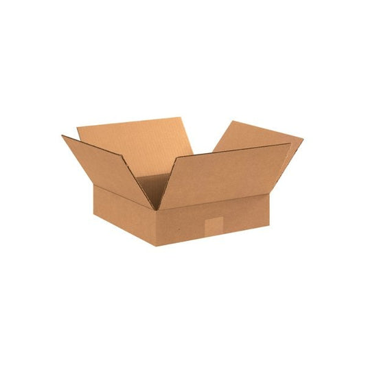 12 x 12 x 3'' Flat Corrugated Boxes, 25PK
