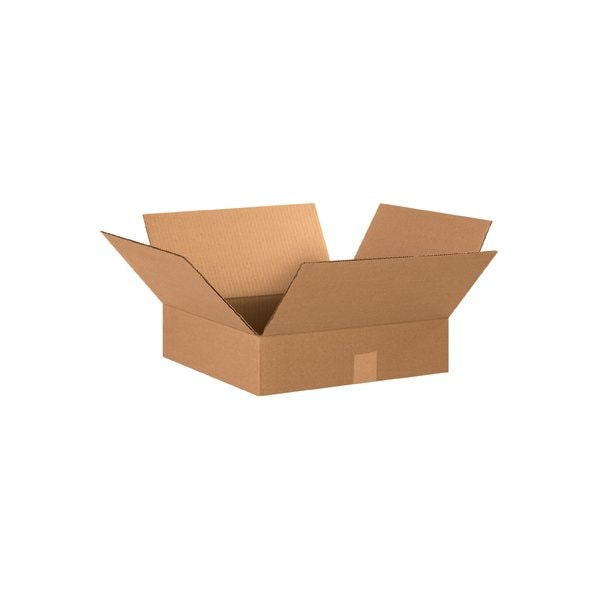 15 x 15 x 4'' Flat Corrugated Boxes, 25PK