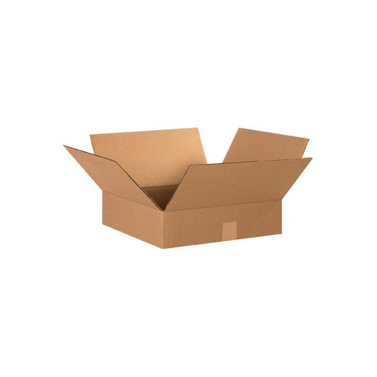 15 x 15 x 4'' Flat Corrugated Boxes, 25PK