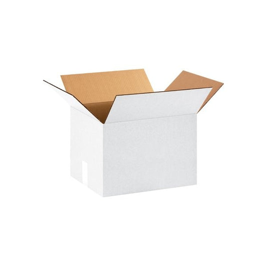 16 x 12 x 12'' White Corrugated Boxes, 25PK