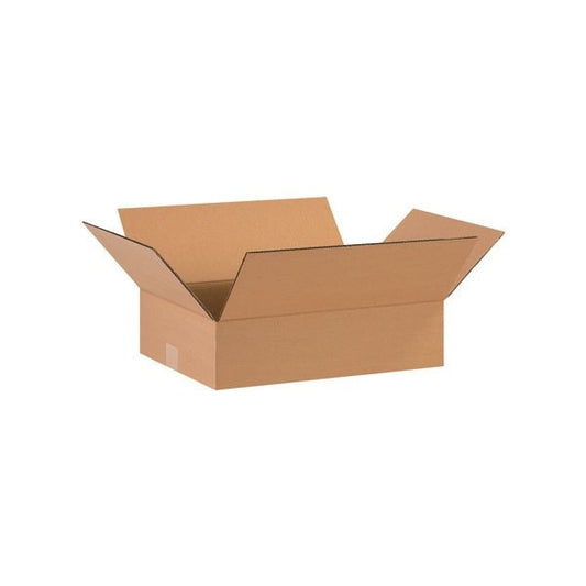 16 x 12 x 3'' Flat Corrugated Boxes, 25PK