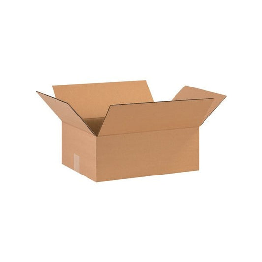 15 x 12 x 5'' Flat Corrugated Boxes, 25PK