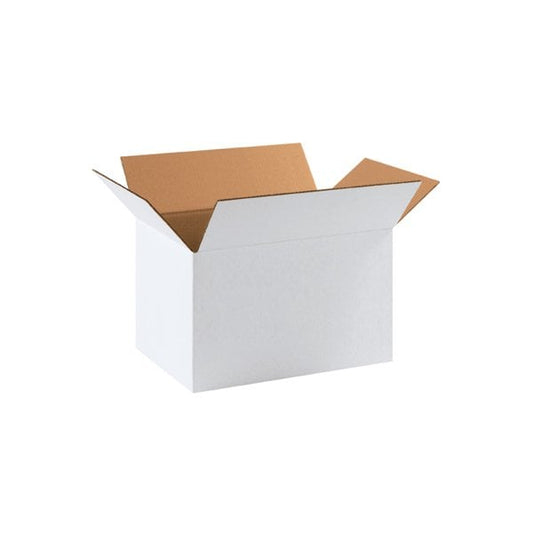 17-1/4 x 11-1/4 x 10'' White Corrugated Boxes, 25PK