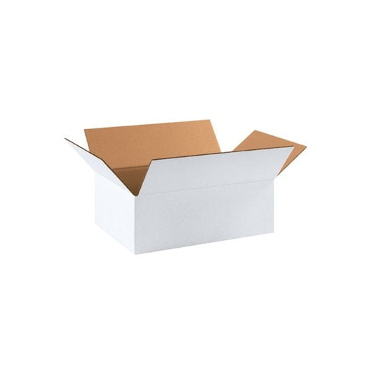 17-1/4 x 11-1/4 x 6'' White Corrugated Boxes, 25PK