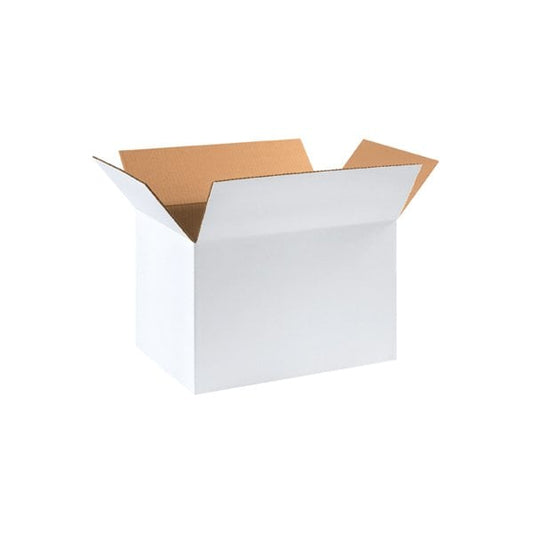 18 x 12 x 12'' White Corrugated Boxes, 25PK