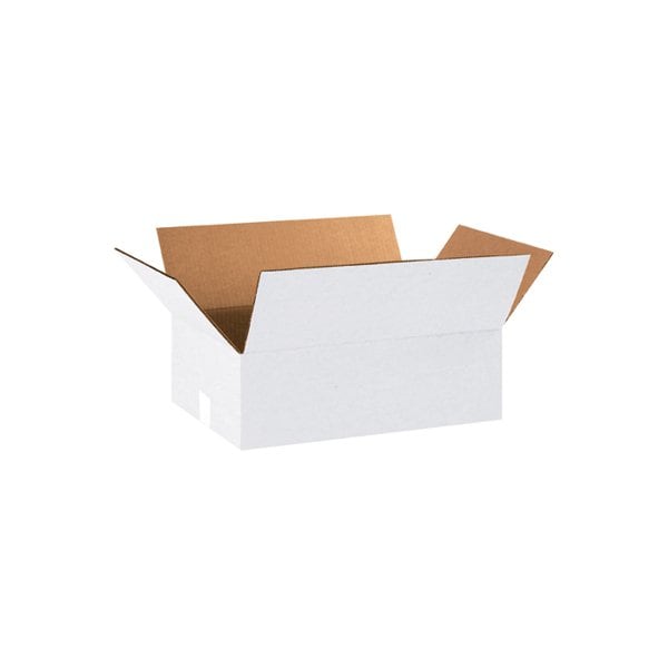 18 x 12 x 8'' White Corrugated Boxes, 25PK
