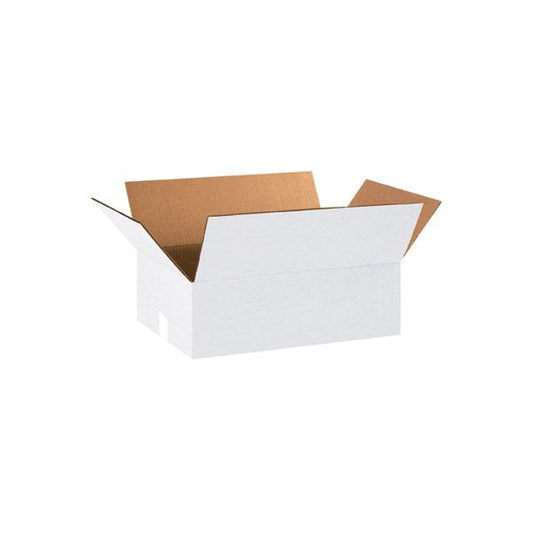 18 x 12 x 8'' White Corrugated Boxes, 25PK
