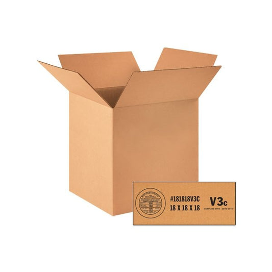 18 x 18 x 18'' V3c Weather-Resistant Corrugated Boxes, 10PK