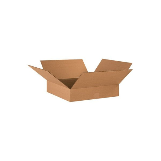 17 x 17 x 4'' Flat Corrugated Boxes, 25PK