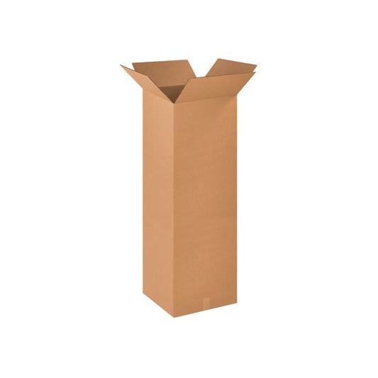 Tall Cardboard Corrugated Boxes, 18"L x 18"W x 48"H, Kraft