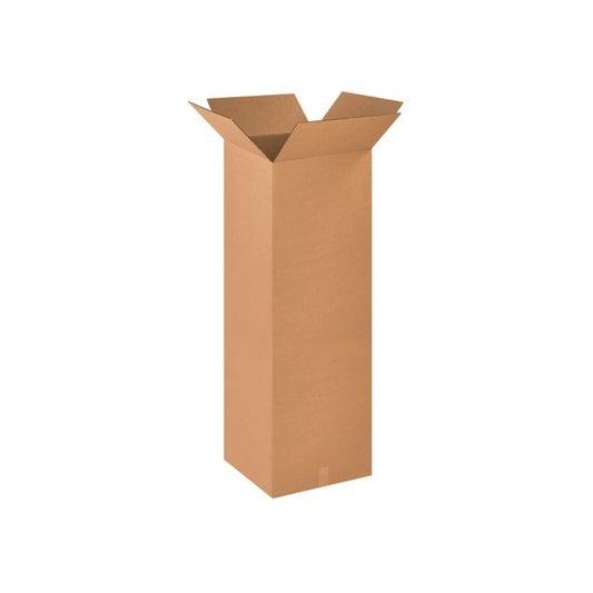 Tall Cardboard Corrugated Boxes, 16"L x 16"W x 48"H, Kraft