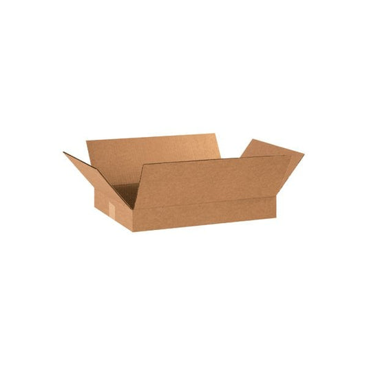 18 x 12 x 2'' Flat Corrugated Boxes, 25PK