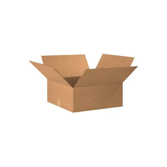 Flat Cardboard Corrugated Boxes, 20"L x 20"W x 7"H, Kraft