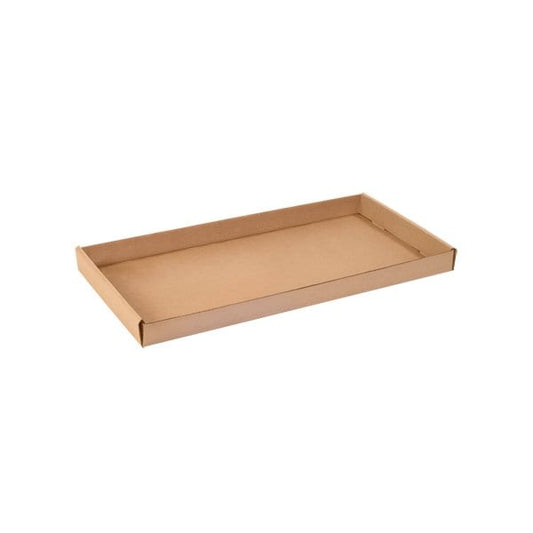 24 x 12 x 1-3/4'' Kraft Corrugated Trays, 50PK