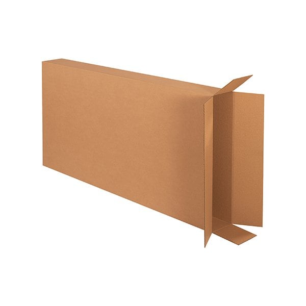 Side Loading Cardboard Corrugated Boxes, 28"L x 6"W x 52"H, Kraft