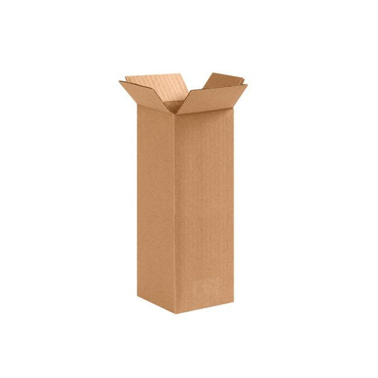4 x 4 x 10'' Tall Corrugated Boxes, 25PK