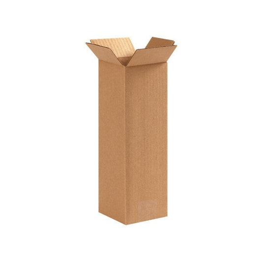 Tall Cardboard Corrugated Boxes, 5"L x 5"W x 12"H, Kraft