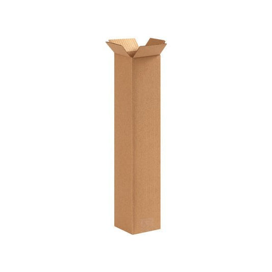 4 x 4 x 20'' Tall Corrugated Boxes, 25PK