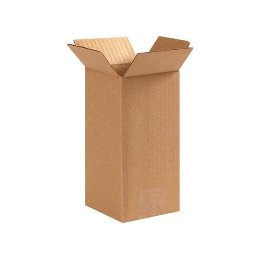 4 x 4 x 8'' Tall Corrugated Boxes, 25PK