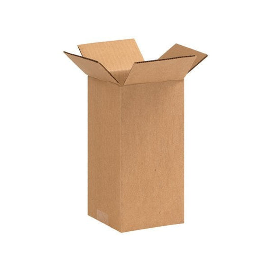 5 x 5 x 10'' Tall Corrugated Boxes, 25PK