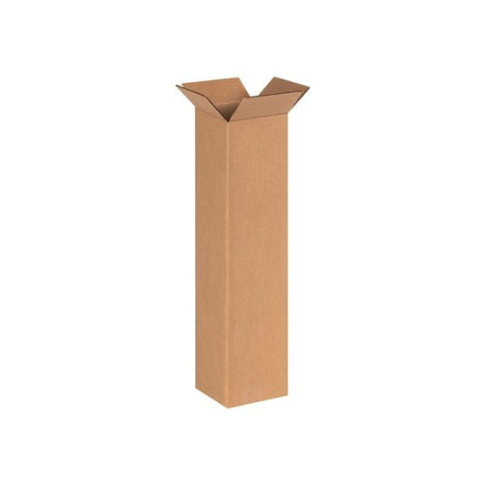 6 x 6 x 24'' Tall Corrugated Boxes, 25PK