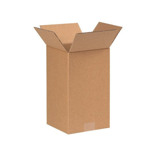 Tall Cardboard Corrugated Boxes, 7"L x 7"W x 14"H, Kraft