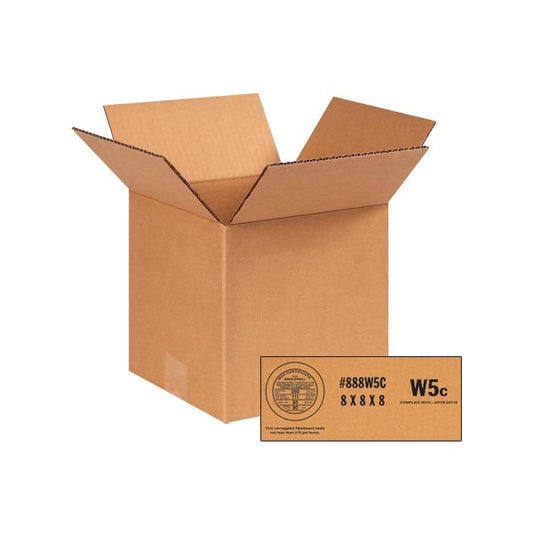 8 x 8 x 8'' W5c Weather-Resistant Corrugated Boxes, 25PK