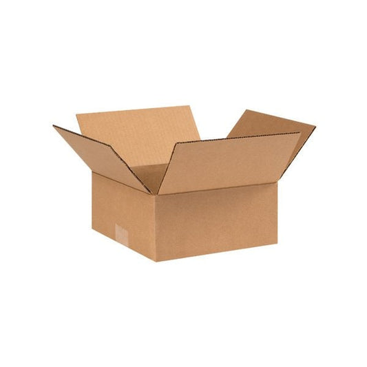 9 x 9 x 4'' Flat Corrugated Boxes, 25PK