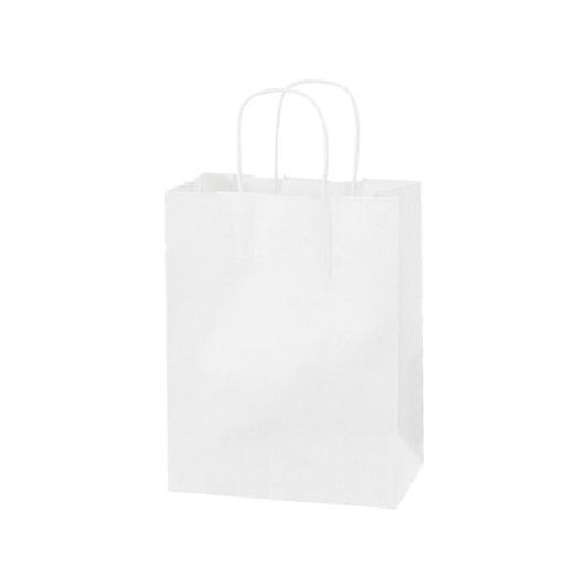 Paper Shopping Bags 8W x 4-1/2D x 10-1/4H White 250/Pack