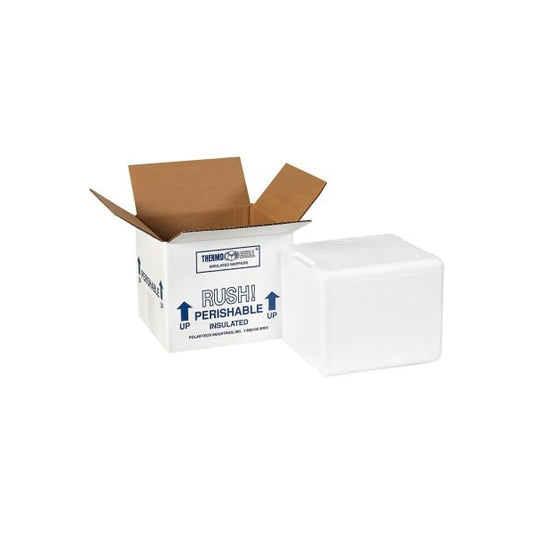 Global Industrial Foam Insulated Shipping Kits, 6inL x 5inW x 4-1/2inH, White, 8/Pack