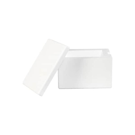 Global Industrial Insulated Foam Containers, 8inL x 6inW x 4-1/4inH, White, 12/Pack