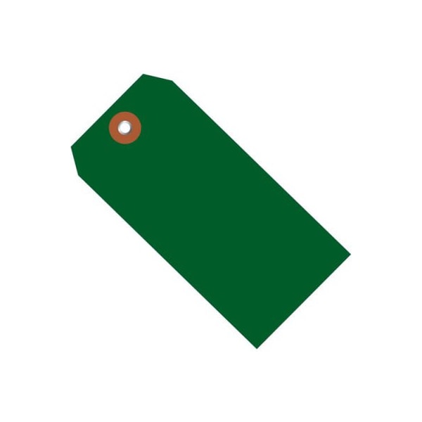 Global Industrial Plastic Shipping Tag #5 4-3/4inL x 2-3/8inW Green 100/Pack